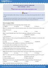 Đề thi giữa kì 1 Sinh 10 Kết nối tri thức - Đề số 3